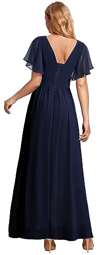 Tea Length Mother of The Bride Dresses with Sleeves High Low Evening Formal Dress for Women Wedding Guest3