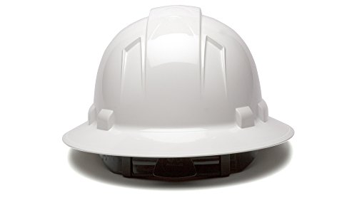 Casco de seguridad Pyramex HP54110 blanco con suspensión de trinquete de 4 puntos para obra 5