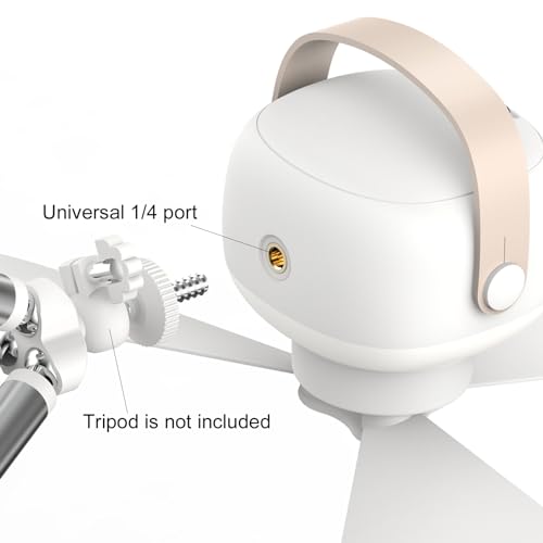 Ventilador de techo con mando y lámpara recargable de 4 velocidades para camping 4