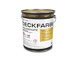 TerraDomi 5 Liter Wetterschutzfarbe weiß, halbmatte Fassadenfarbe der dänischen Ferienhäuser, hergestellt von Flügger Farben, geeignet als Holzfarbe, wasserfest und schützend