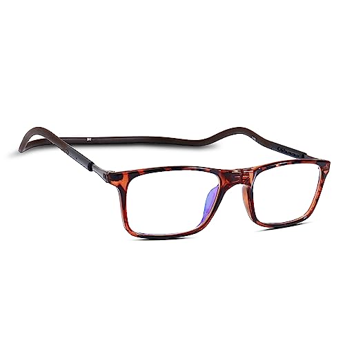 Image of EYEWEAR Magnetic Detachable Square Spectacles for Men & Women | Medium Size | Zero Power | Dummy Lens | Trendy Design, Comfortable Fit