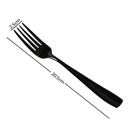 Teyyvn Set of 12 Stainless Steel Table Forks, Black Dinner Fork - Image 2