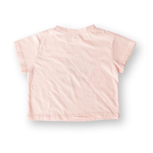 Little Girls' Berry Sweet Graphic T-Shirt, Relaxed Fit, Pink and Ivory, Perfect Summer Tee, Strawberry Print2