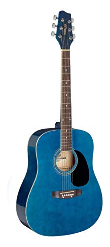 Stagg 6 cuerdas guitarra acústica, derecha (SA20D 3/4 azul)