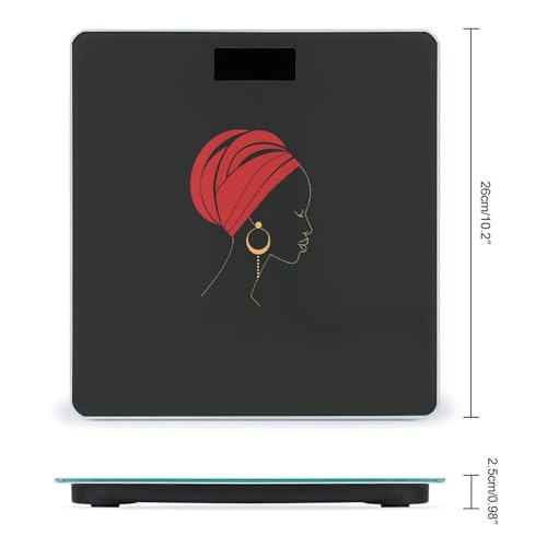 Báscula digital de vidrio templado con diseño femenino miniatura 2