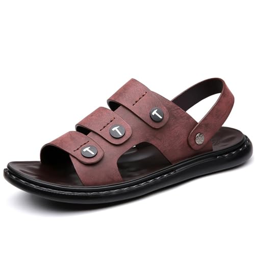Men Opend Toe Casual Sandals - Lightweight Leather Sandals Breathable Walking Shoes For Daily or Outdoor Travel