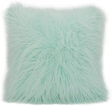 Cute Nordic Plush Pillowcase Wool Faux Fur Cushions ins Sofa Furry Long Hair Cushion Princess Pillow Bed Sofa Decor (3,40cm CushionwithCore)