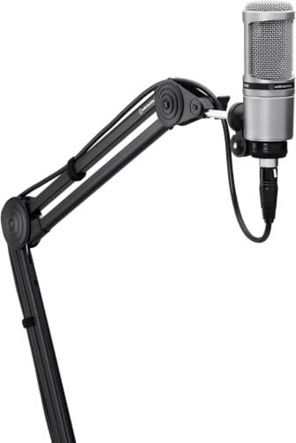 Audio-Technica AT2020 Kardioidalny mikrofon pojemnościowy (złącze XLR) do emisji głosu, podcastingu, transmisji strumieniowych i nagrywania - metaliczny