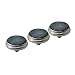 Yibuy Silver Trumpets Finger Buttons Zinc Alloy with Shell Inlays Pack of 3
