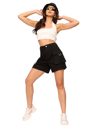 Image of Dolce Crudo Above Knee Denim Shorts for Women