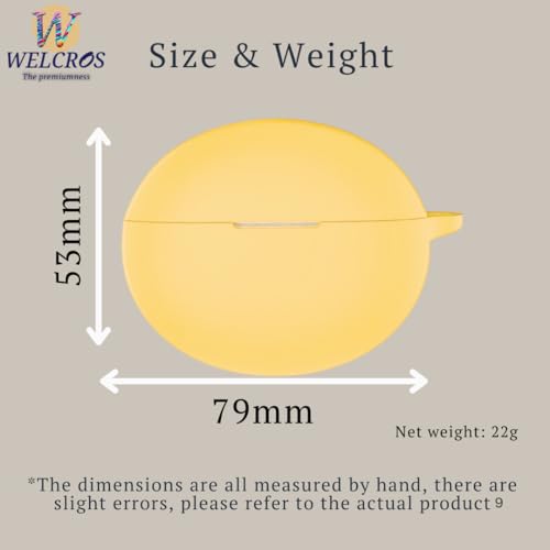 Image of WELCROS Soft Silicone Protective Case Cover for OnePlus Buds 4 (Yellow)
