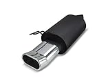 extra satter Sound JOM Car Parts & Car Hifi GmbH 89041 Stahl-Endschalldämpfer mit oval DTM-Look Endrohr