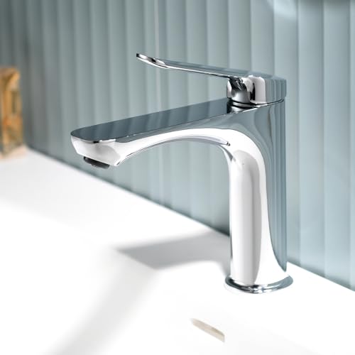 Robinet de salle de bain de qualité supérieure mitigeur chrome durable - 8
