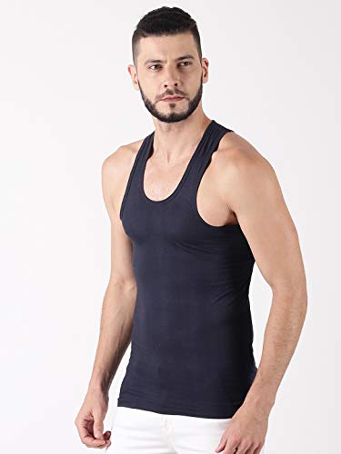 Image of Dollar Lehar Men Combed Cotton Round Neck Vest -Colour May Vary