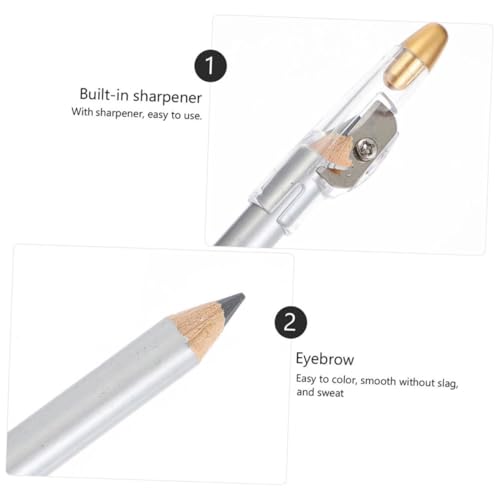 Set de 10 lápices de cejas impermeables con sacapuntas miniatura 5