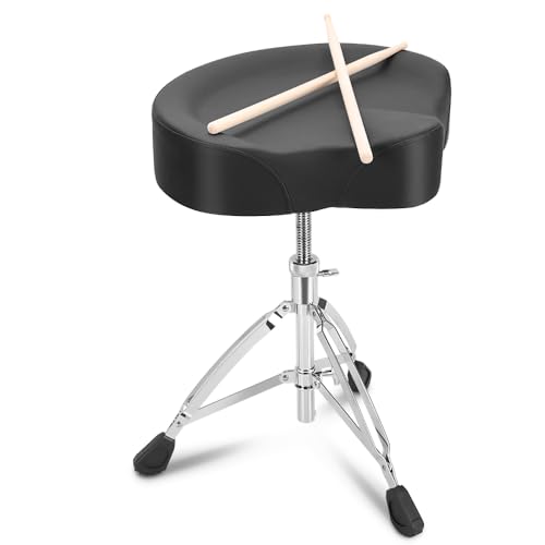 Tambor Hidráulico Drum Throne, Banco para Regulável Preto, Banco de Dobrável com Pés Antiderrapantes, Ajustável para Altura Regulável Suporte