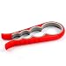 Eve Split Jar Opener 4 in 1 Rated No.1 Kitchen Grippers To Remove Stubborn Lids, Caps and Bottles - Designed For Small Hands, Seniors or Arthritis(red)