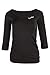 WINSHAPE Damen Super leichtes Functional 3/4-Arm Shirt AET107, Slim Style Fitness Yoga Pilates ¾-arm, Schwarz, L