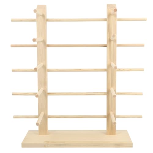 Garneck Soporte para Gafas de Madera Natural Doble Nivel Exhibidor Organizador para 10 Pares de Gafas de Sol y Lectura Estante Compacto para Mesa y Tienda