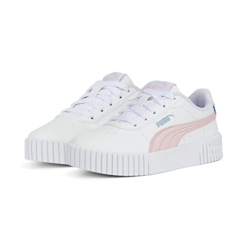 Chaussures de tennis PUMA Carina 2.0 PS avec semelle amortissante et cuir blanc durable