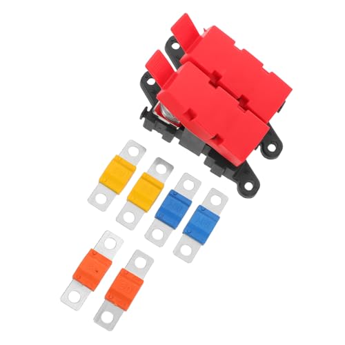 Portafusibili Auto con Blocco Distribuzione Vie con Fusibili Mini Connettore Bullone Forcella Resistente Temperature e Kit per Auto Barche Camion Installazione Rapida