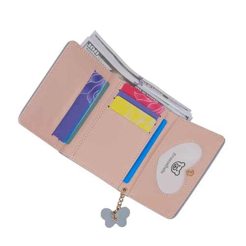 1Pcs Pink Cute Bow Wallet PU Leather Butterfly Purse Wallet Card Holder Purse for Fashionable Ladies4