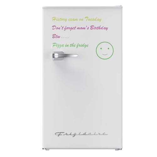 Frigidaire EFR331-WHITE 3.2 Cu ft Eraser Board Mini Compact Dorm Fridge (White)