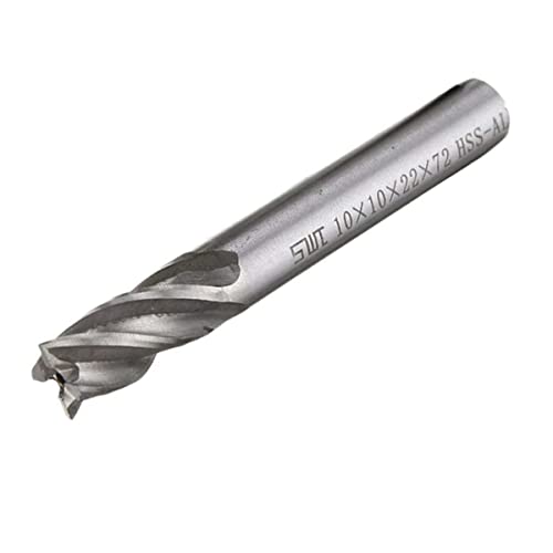 Image of Industrial Tools Super Hard High Speed Steel Straight Shank End Milling Cutter Carbide Square End Milling Cutter Carbide End Milling Cutter for Alloy Steel Hardened Steel - 4 Slots (2Pcs)