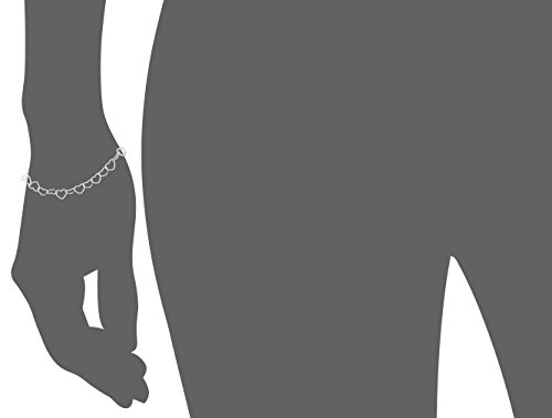 Image of Amazon Essentials Sterling Silver 5.3mm Heart-Link Bracelet