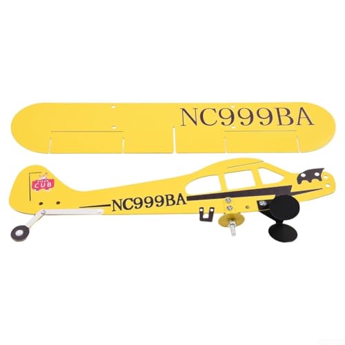 Paleta meteorológica de avión para decoración al aire libre, artesanía de metal para patios y jardines (L)