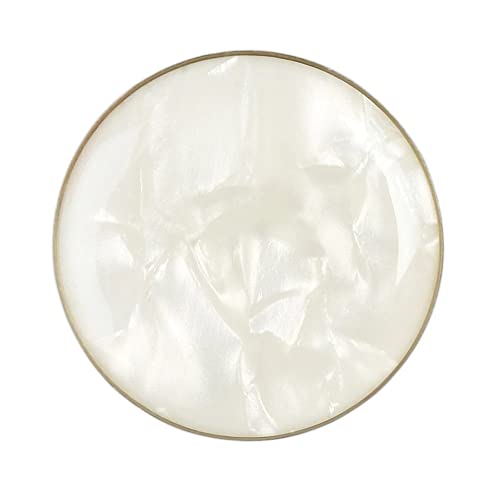Kubooz A044 White Sea Shell Opal Stainless Steel Screw Ear Piercings Body Jewelry Plugs Tunnels Gauges 0G thumb #1