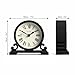 JONES CLOCKS® Saloon Mantel Clock | Small Traditional Double Scroll Design | Black | Roman Numerals | Classic Style for Desk, Table, Shelf or Bedside