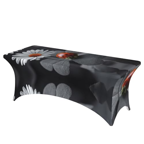 Nappe extensible 1,8 m imprimée pour masquer et embellir une table pliante de fête - 2