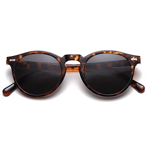 Image of Vintage Polarized Sunglasses for Men Women Round Retro Classic Fashion Eyewear UV400 Protection Sun Glasses