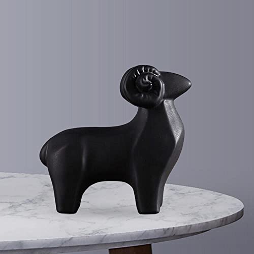Figura Decorativa de Oveja de Cerámica Negra Tamaño M miniatura 6