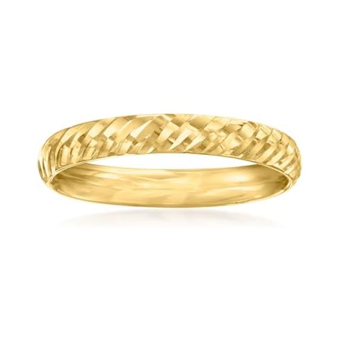 Canaria 10kt Yellow Gold Diamond-Cut Ring. Size 7 Cover
