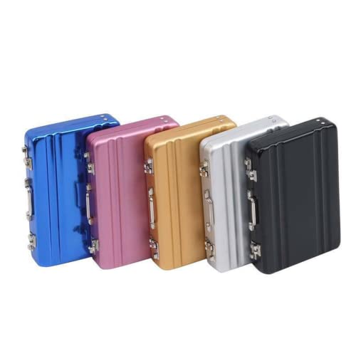 Mini Briefcase Name Card Holder Case Suitcase Shape Business Card Box Luggage2