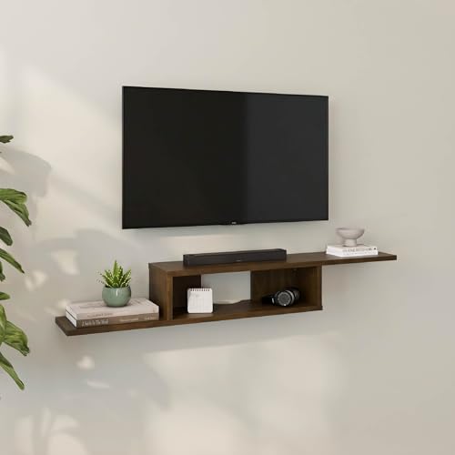 Image of Wakefit Flowen Engineered Wood TV Unit - Columbain Walnut