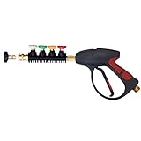 DUSICHIN DUS-402 High Pressure Washer Gun Wand Blue 3000 PSI 5-Color Pressure Washer Nozzle Tips