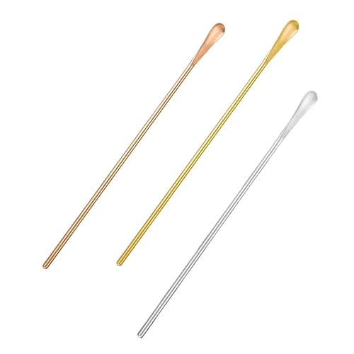 Cabilock 3pcs Creative Mixing Scoops Jam Spoons Honey Spoons for Drinks Pastries Cocktails Original
