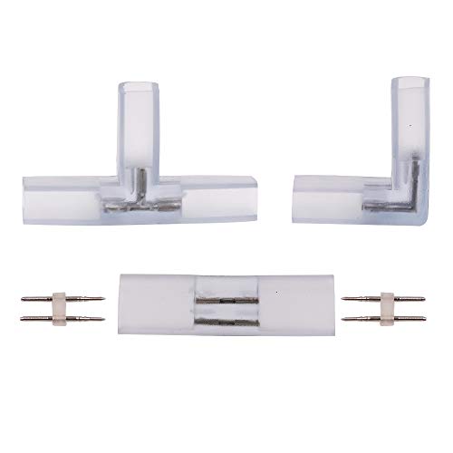 XUNATA Connettori per Strisce LED Neon 220V (5, I Connector (2-pin))