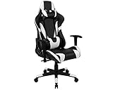 Flash Furniture X20 Gaming Chair Racing Office Ergonomic Computer PC Adjustable Swivel Chair with Fully Reclining Back in Black LeatherSoft