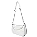 CAMILIFE Sac blanc femme clutches pochette blanche femme mini sacs avec chaîne de perles pochette mariage soiree pour femme sac à bandoulière des années 90
