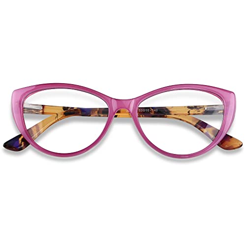 Image of ANDWOOD Blue Light Blocking Glasses Women Bluelight Blocker Computer Cateye Clear Cat Eye Eyeglasses Frame AR003