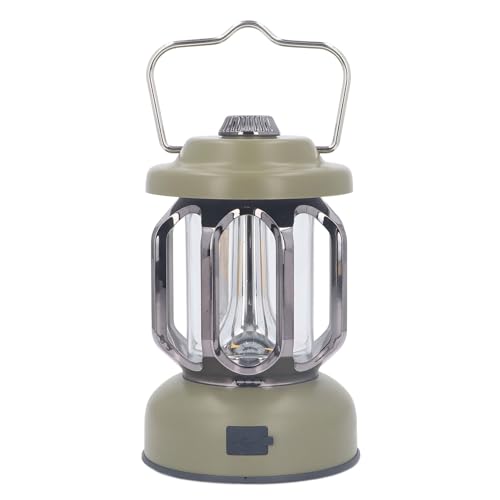Lanterne de camping rétro à intensité variable avec 3 modes et batterie de secours verte - 3