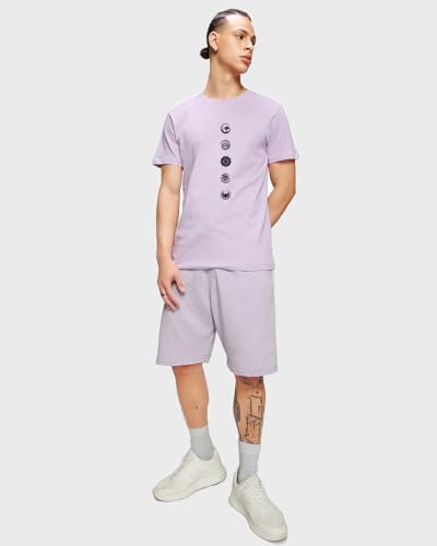 Image of Bewakoof Men's Typography Regular Fit Half Sleeve Round Neck Pure Cotton T-Shirt