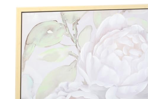 Tableau sur toile fleurs 80 cm avec cadre premium en bois surélevé