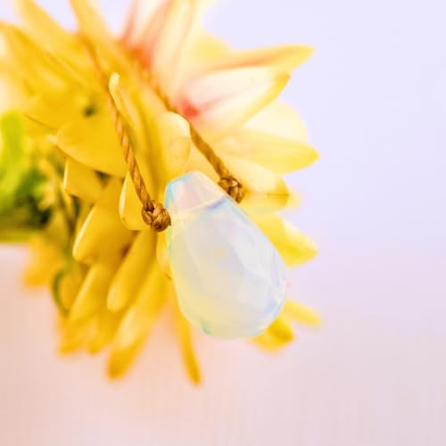 SoulKu Crystal Necklace, Handmade Healing Crystal Jewelry, Inspirational Jewelry For Women, 9x9 mm Cut Glass Crystal, Lobster Clasp and Extender with 16" Nylon Cord2