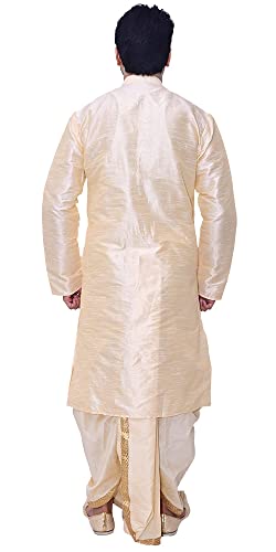 Image of Om Shubh Mangalam Men's Dupion Silk Fancy Dhoti Kurta Set