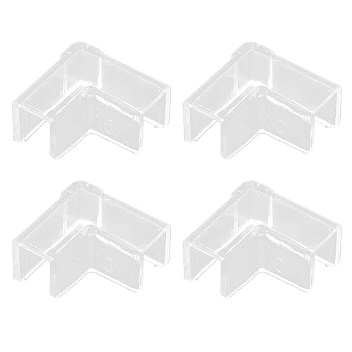 RALIYATX Protector de esquina, 4 unidades, protector transparente para peces, herramientas de peces, protector de vidrio transparente para peces de acuario, fácil de instalar, 10 mm